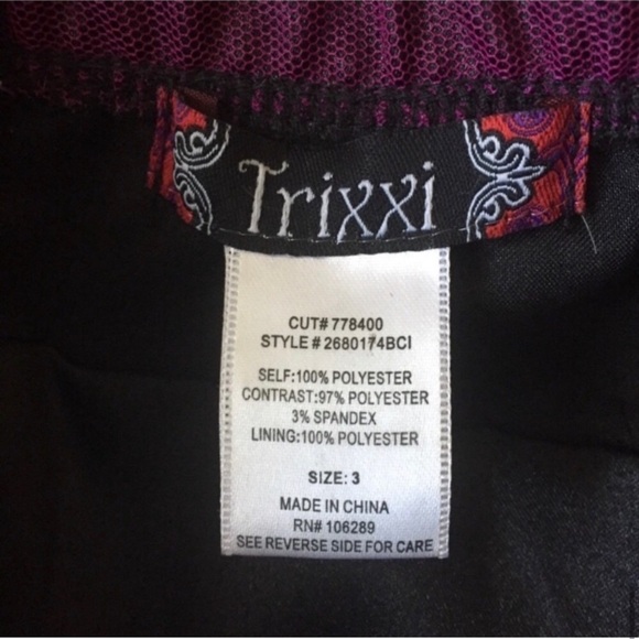 Trixxi Evening Dress Purple Size 3 - Picture 4 of 6